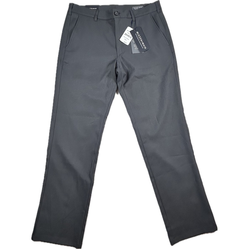 Mizzen+Main Baron Chino Pants Mens 32x30 Athletic Fit Charcoal NWT $98